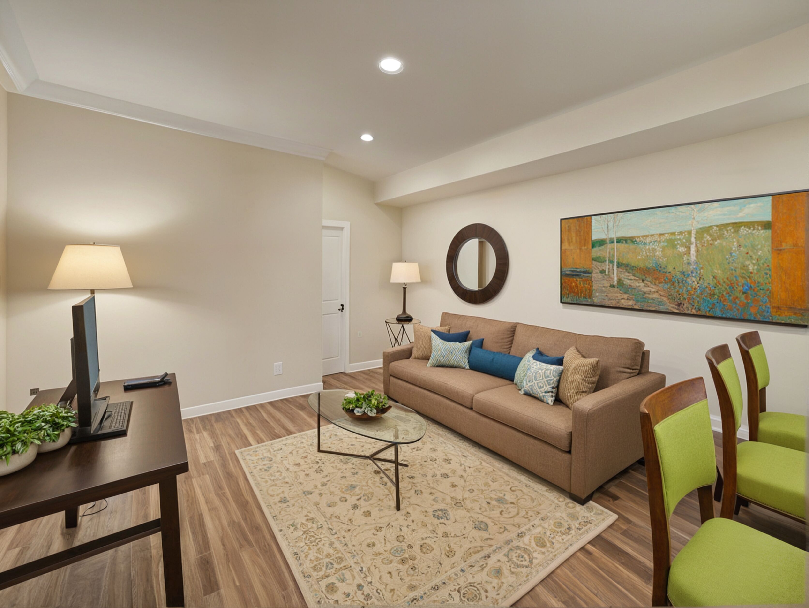 50-英寸智能电视（配备数码频道）、Netflix、流媒体服务