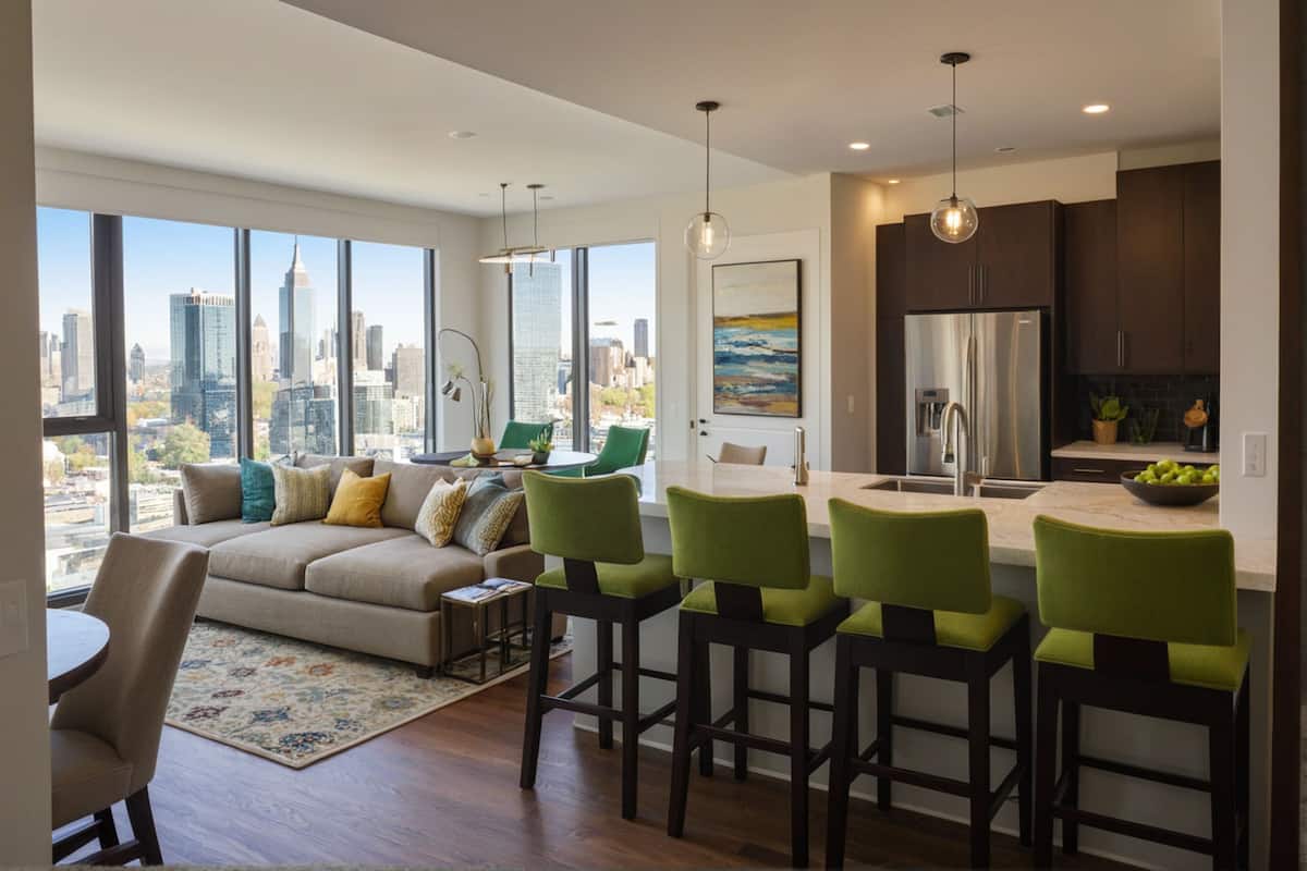 Deluxe Suite, 1 Bedroom | Living area | 50-inch Smart TV with digital channels, Netflix, streaming services