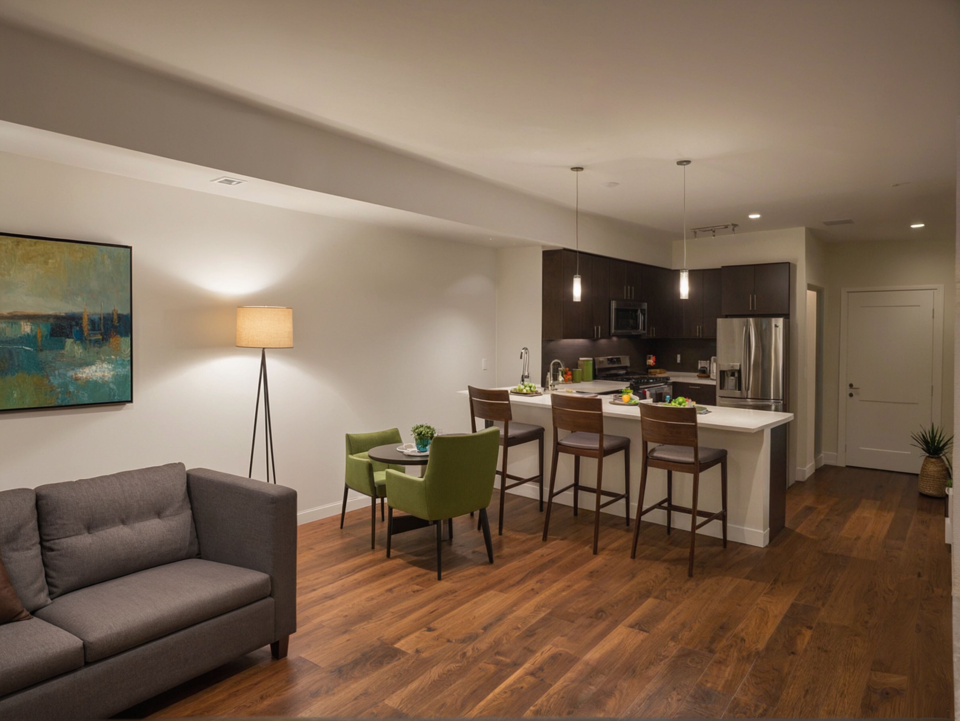 Premier Apartment, 2 Bedrooms | Living area | 50-inch Smart TV with digital channels, Netflix, streaming services