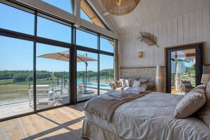 Casa de campo luxo, piscina particular, vista para o vale | 1 quarto, lençóis italianos Frette, roupas de cama premium