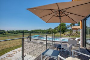 Deluxe cottage, privézwembad, uitzicht op vallei | Uitzicht vanaf balkon