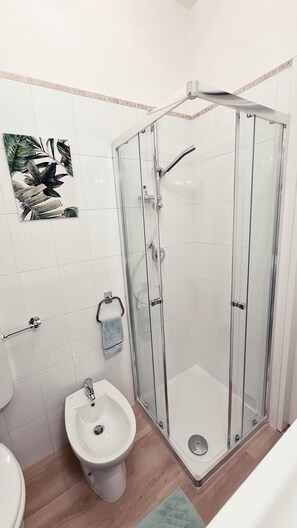 Bruser, hårtørrer, bidet, håndklæder