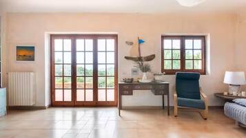 Télévision, cheminée, livres