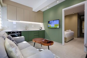 Classic Apartment, Non Smoking, Garden Area | Living area | 50-inch flat-screen TV with satellite channels, TV, Netflix - Apartments Luxury Mimani 2 (Velabisht)