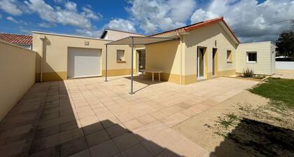 Vacation home 5 minutes from the beach in a quiet, private area