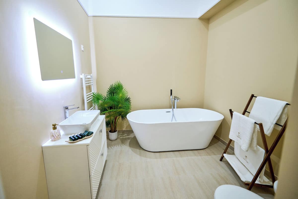 Chambre Affaires | Salle de bain | SĂšche-cheveux, peignoirs, chaussons, serviettes fournies