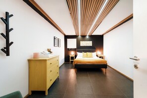 Departamento Deluxe | 1 habitación, edredón, tabla de planchar con plancha y ropa de cama 