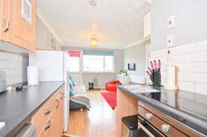 Fridge, microwave, oven, electric kettle