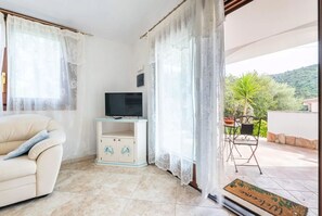 Apartment, 1 Bedroom, Balcony, Ocean View | Living area - Two Room Flat With Stunning Terrace Near Budoni (Budoni)