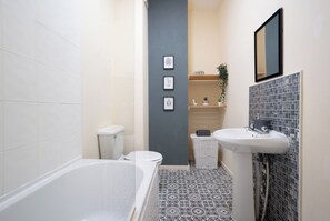 Towels, soap, toilet paper