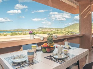 公寓, 2 間臥室, 露台, 海景 | 室外用餐