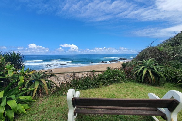 View from the bench in front of the Garden Cottage