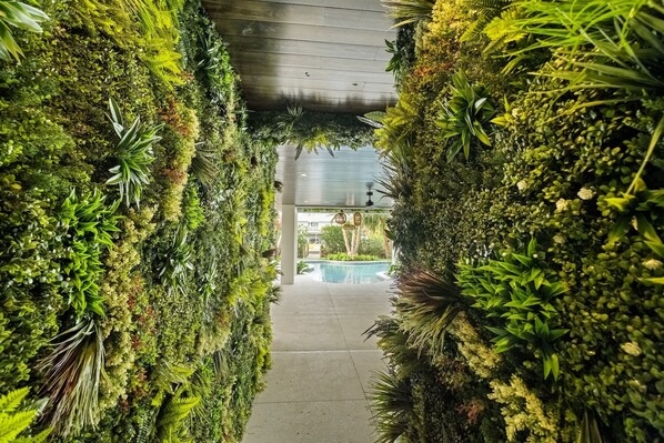 A heated pool