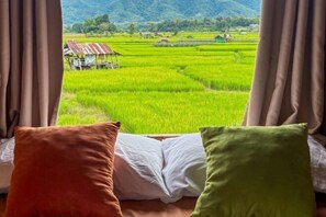 獨特裝潢、布置獨特、免費無線上網、床單