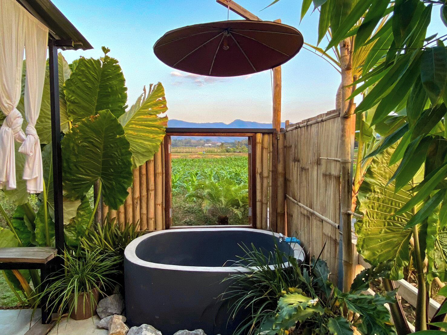 标准独立别墅, 多张床, 山景 | 起居区