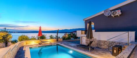 A heated pool