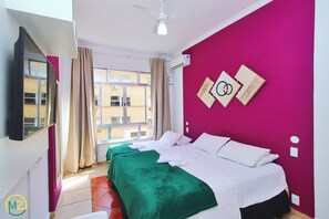 1 bedroom, blackout curtains, iron/ironing board, free WiFi