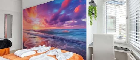 4 室のベッドルーム、アイロン / アイロン台、WiFi、ベッドシーツ