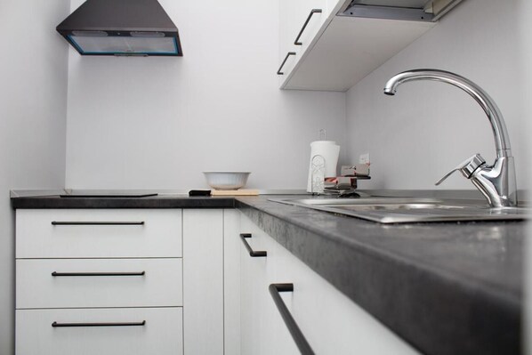 Deluxe-Apartment, Stadtblick | Eigene Küche