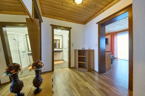 Basic Apartment, 2 Bedrooms, Balcony, Mountain View | Living area | 50-inch flat-screen TV with cable channels - Haus Miller (Sankt Veit im Pongau)