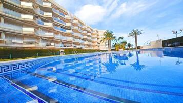Apartment, 2 Bedrooms, Accessible, Terrace | Pool | Outdoor pool