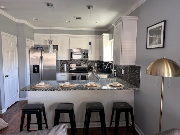 Fridge, microwave, oven, stovetop - Historic Westside Gem - Backyard Oasis (Atlanta)