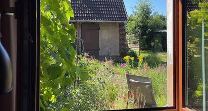 Historic house under lime trees with natural garden. Family-friendly.