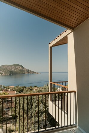 Habitación doble estándar, balcón, vista al mar | Balcón