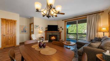 TV, fireplace, DVD player