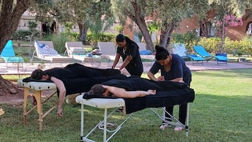 Massagens com pedras quentes, massagens musculares profundas, massagens