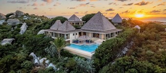 Red Rock Villa is a luxury tranquil retreat on Virgin Gorda. Masterful design!