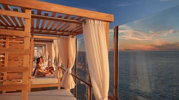 Vista a la playa o el mar