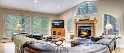 TV, fireplace, DVD player
