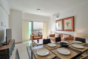 Deluxe Condo, 2 Bedrooms, Balcony, City View | In-room dining - Apartments in La Julia Sleeps up to 8 (Santo Domingo)