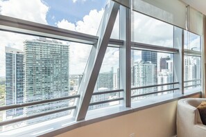 Vue sur la ville depuis l’hébergement