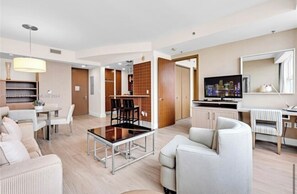 Luxury Apartment, City View | Living area | Flat-screen TV - AKA Brickell 32th Free Parking by Palermo Home (Miami)