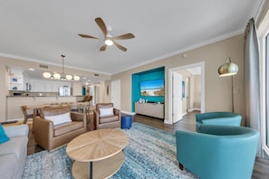 Condo, Multiple Beds (Boardwalk 2101) | Living area | TV
