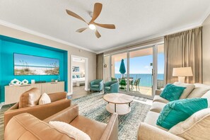 Condo, Multiple Beds (Boardwalk 2101) | Living area | TV - Boardwalk 2101 (Panama City Beach)