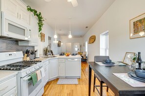 Fridge, microwave, dishwasher, coffee/tea maker - Walk to Beach: Keansburg Home w/ Patio & Fire Pit! (Keansburg)
