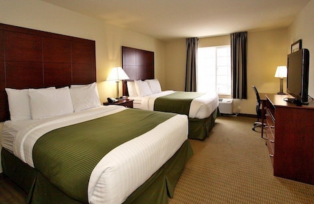 Desk, laptop workspace, blackout curtains, free WiFi. Cobblestone Inn & Suites