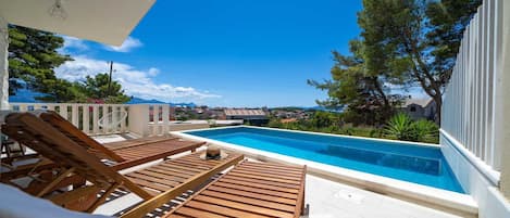 A heated pool