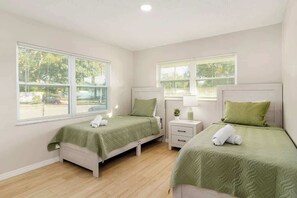 2 bedrooms, iron/ironing board, travel crib, WiFi