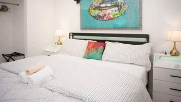 1 bedroom, iron/ironing board, travel crib, free WiFi