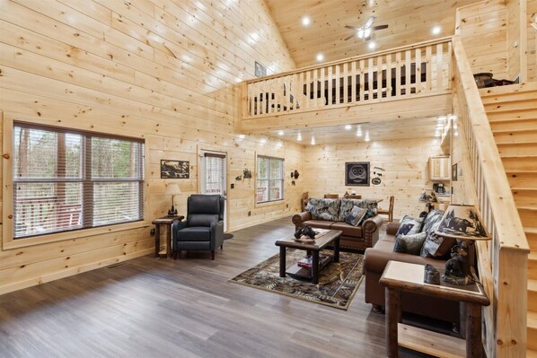 Smart TV, fireplace, video games