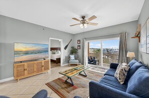 Condo | Living area | 42-inch Smart TV with cable channels