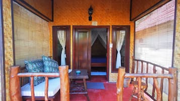 Kamar Double Deluks, pemandangan kebun | Seprai premium, selimut bulu angsa, dan tempat tidur Select Comfort