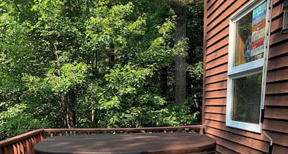 Private chalet with hot tub and private trail system. Pet friendly.
