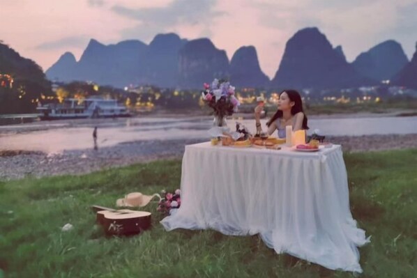 Utendørs bankettområde