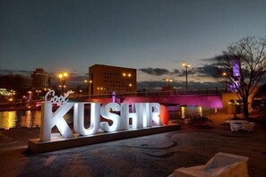 Udsigt fra overnatningsstedet