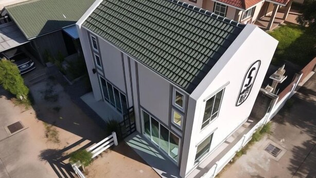 A modern two-story building with a flat roof and large windows. - Sealoft,Pattaya (Pattaya)